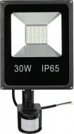 Прожектор з датчиком руху Светкомплект FLU-30 6500 К LED 30 Вт IP65 чорний Прожектор з датчиком руху Светкомплект FLU-30 6500 К LED 30 Вт IP65 чорний
