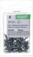 Шуруп універсальний напівкругла головка 3x20 мм 40 шт білий цинк