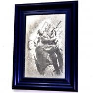 Репродукция Beatles. Come Together. №1809 в раме за состаренным зеркалом 28x38 см SEAPS