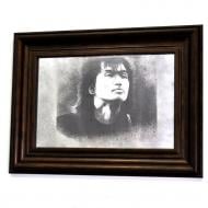 Репродукція Віктор Цой №1711 в рамі за зістареним дзеркалом 28x38 см SEAPS