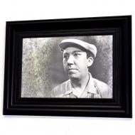 Репродукция Юрий Никулин №1727 в раме за состаренным зеркалом 28x38 см SEAPS