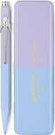 Ручка шариковая Caran d'Ache 849 Paul Smith Sky Blue & Lavender Purple + пенал стержень 1 мм синий