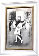 Репродукция Victory Over Japan 1945 №1709 в раме за состаренным зеркалом 28x38 см SEAPS