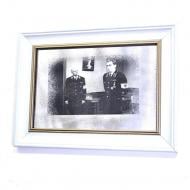 Репродукція А вас, Штірліц, я попрошу залишитися №1781 в рамі за зістареним дзеркалом 28x38 см SEAPS