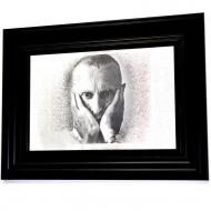 Репродукция Николай Амосов Х4.№1743 в раме за состаренным зеркалом 28x38 см SEAPS