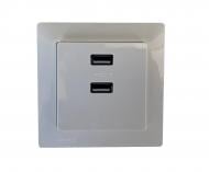 Розетка USB подвійна Siemens Line IP20 полярно-білий 5TG25780WH