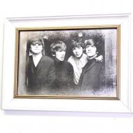 Репродукция Beatles. Yesterday. №1763 в раме за состаренным зеркалом 28x38 см SEAPS
