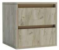 Тумба приліжкова Ідея 2Я 400x400x350 мм дуб крафт сірий/сатин