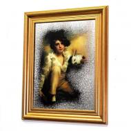 Картина на зеркале Child and Rabbit №744 Mini X5 52x42 см SEAPS