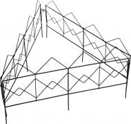 Декоративна огорожа для клумб Куб чорний