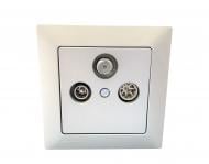 Розетка TV+R+SAT кінцева Siemens Line IP20 алюміній 5TG12522