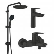 Набор смесителей Grohe 3 в 1 для ванной комнаты Grohe QuickFix Start Black UA303305RM