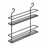Полка на рейлинг Lemax MX-063 NF 358х85х350 мм для специй черный никель