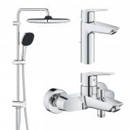 Набор смесителей Grohe 3 в 1 для ванной комнаты Grohe QuickFix Start M-Size UA202305RM