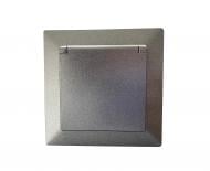 Розетка вологозахищена із заземленням Siemens Line IP44 карбон 5UH10884CM