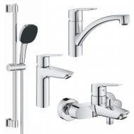 Набор смесителей Grohe 4 в 1 для ванной комнаты и кухни Grohe QuickFix Start M-Size UA202301KE