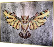 Картина на зеркале Premium Кристальная сова с камнями и глиттером №3316А 82x62 см SEAPS