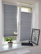 Штора-плиссе Rollotex ткань MELANGE TERMO 84х40 см светло-серая