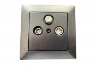 Розетка TV+R+SAT кінцева Siemens Line IP20 карбон 5TG12222