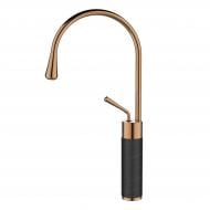 Смеситель для умывальника Invena высокий STONE черный/медь BU-03-W14