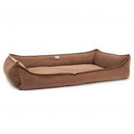 Лежак PETBED Комфорт 3XL 120х80 см h-27 см велюр коричневий