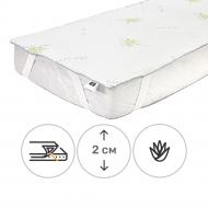 Наматрасник MirSon №1042 Alberto Silk Strong Aloe Vera обычный с резинкой по углам 26х200x220 см