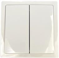 Вимикач двоклавішний Siemens Style без підсвітки білий полярний 5TG72701WH00