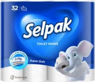 Туалетная бумага Selpak в асортименті Soft touch/Perfumed з ароматом «Пудра» тришаровий 28+4 шт.