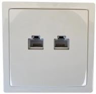 Розетка комп’ютерна подвійна подвійна Siemens Style IP20 білий полярний 5TG22782WH02