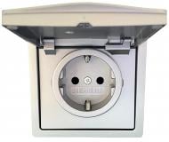 Розетка вологозахищена із заземленням Siemens Style IP44 платина металік 5UH12884PM