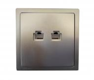 Розетка комп’ютерна 2 Siemens Style IP20 платина 5TG22782PM02 Розетка комп’ютерна 2 Siemens Style IP20 платина 5TG22782PM02