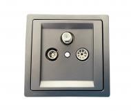 Розетка TV оконечная с заземлением Siemens Style IP20 платина металлик 5TG13381