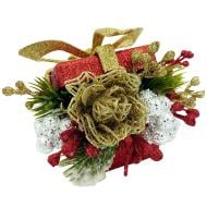 Декорація новорічна MISLT Коробочка декорована 12x10 см boxdecor-2