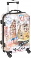 Чемодан Нью-Йорк 35x23x49 см Underprice белый