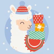 Раскраска по контурам Альпака MBS012 20x20 см Brushme