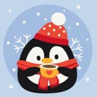 Раскраска по контурам Пингвинчик из какао MBS011 20x20 см Brushme