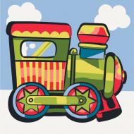 Раскраска по контурам Паровозик шух-шух MBS009 20x20 см Brushme