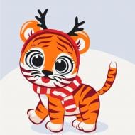 Розмальовка за контурами Смугастик в шарфику MBS003 20x20 см Brushme Розмальовка за контурами Смугастик в шарфику MBS003 20x20 см Brushme