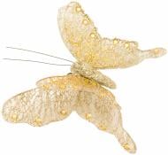 Декорация новогодняя Бабочка ажурная 19 см EYJY7701-14