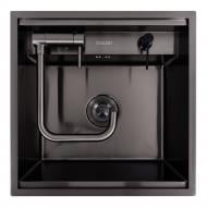 Мойка + смеситель Valeso 50х50 скрытая PVD черная Handmade Мойка + смеситель Valeso 50х50 скрытая PVD черная Handmade