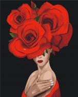 Картина за номерами Королева троянд BS36694 40x50 см Brushme Картина за номерами Королева троянд BS36694 40x50 см Brushme