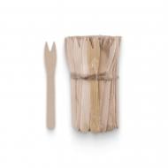 Вилка одноразовая деревянная для картофеля фри 120 мм Ecowood 200 шт.