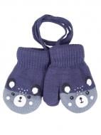 Рукавички YO! Мишка р.12 синьо-сірий