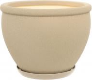 Горшок керамический Ориана-Запорожкерамика Вьетнам №1 шелк круглый 18 л капучино (011-1-090)