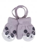 Варежки YO! Панда р.14 серый