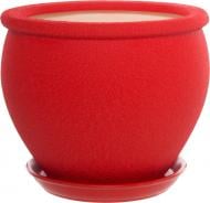 Горшок керамический Ориана-Запорожкерамика Вьетнам №2 шелк круглый 10,5 л красный (011-2-098)