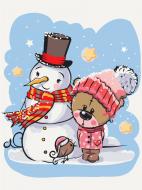 Картина по номерам Праздничные друзья KBS0078 30x40 см Brushme