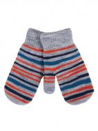 Варежки YO! Полоска (5904921621496) р.16 серый