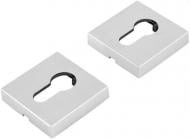 Накладка Forme квадратная розетка цилиндровый сатин хром