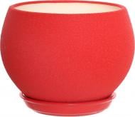 Горшок керамический Ориана-Запорожкерамика Шар шелк круглый 4,1 л красный